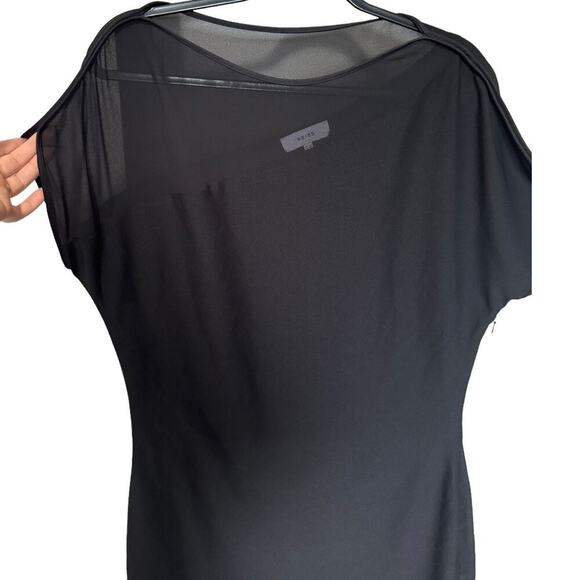 Reiss Salma Black Fitted Formal Mini Mesh Dress Size 10 - Picture 3 of 12